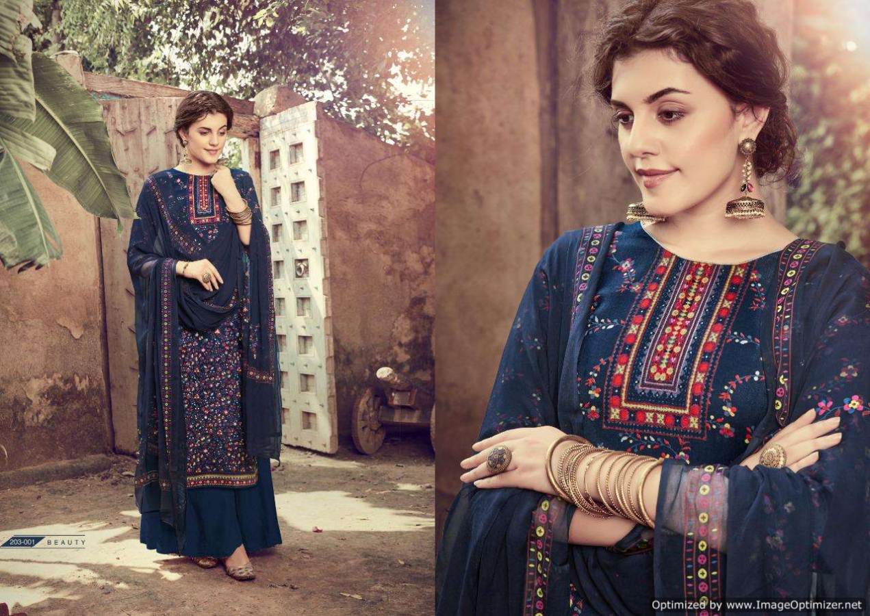 Sargam Mehroon Latest Full Printed Pure Pashmina Dress Material Collection 
