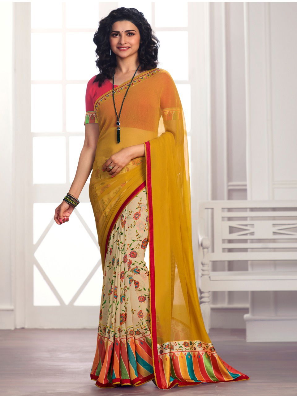 A 50 Latest Regular Wear Georgette Printed Saree Collection