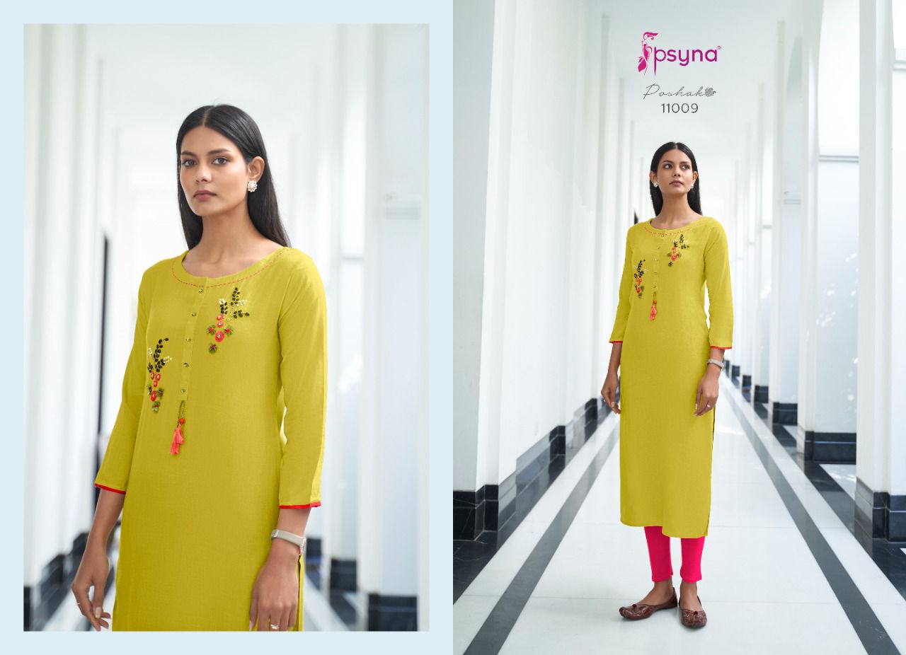 Psyna Poshak 11 New Designer Ethnic Wear Rayon Latest Kurti Collection