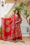 Dhruvi 311 Viscose Printed Flared Kurti With Bottom Dupatta Orders In India