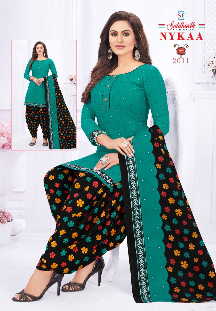 Siddharth Nykaa 2 Fancy Regular Wear Ready Made Cotton Printed Dress Collection