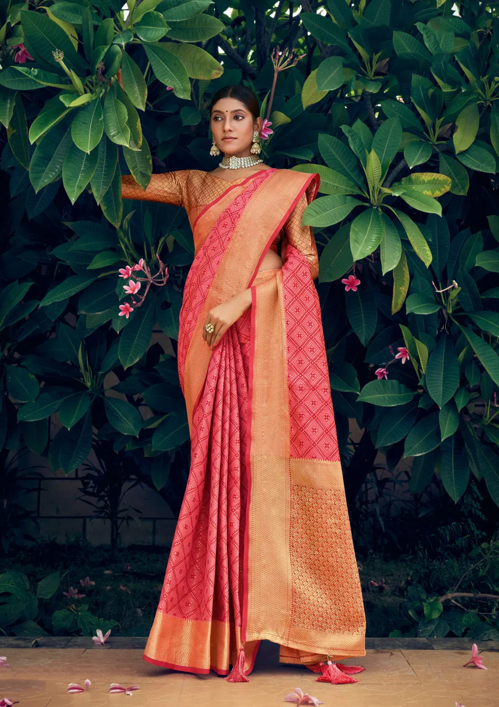 Sangam Navratan Heavy Festive Wear Patola Silk Latest Designer Saree Collection
