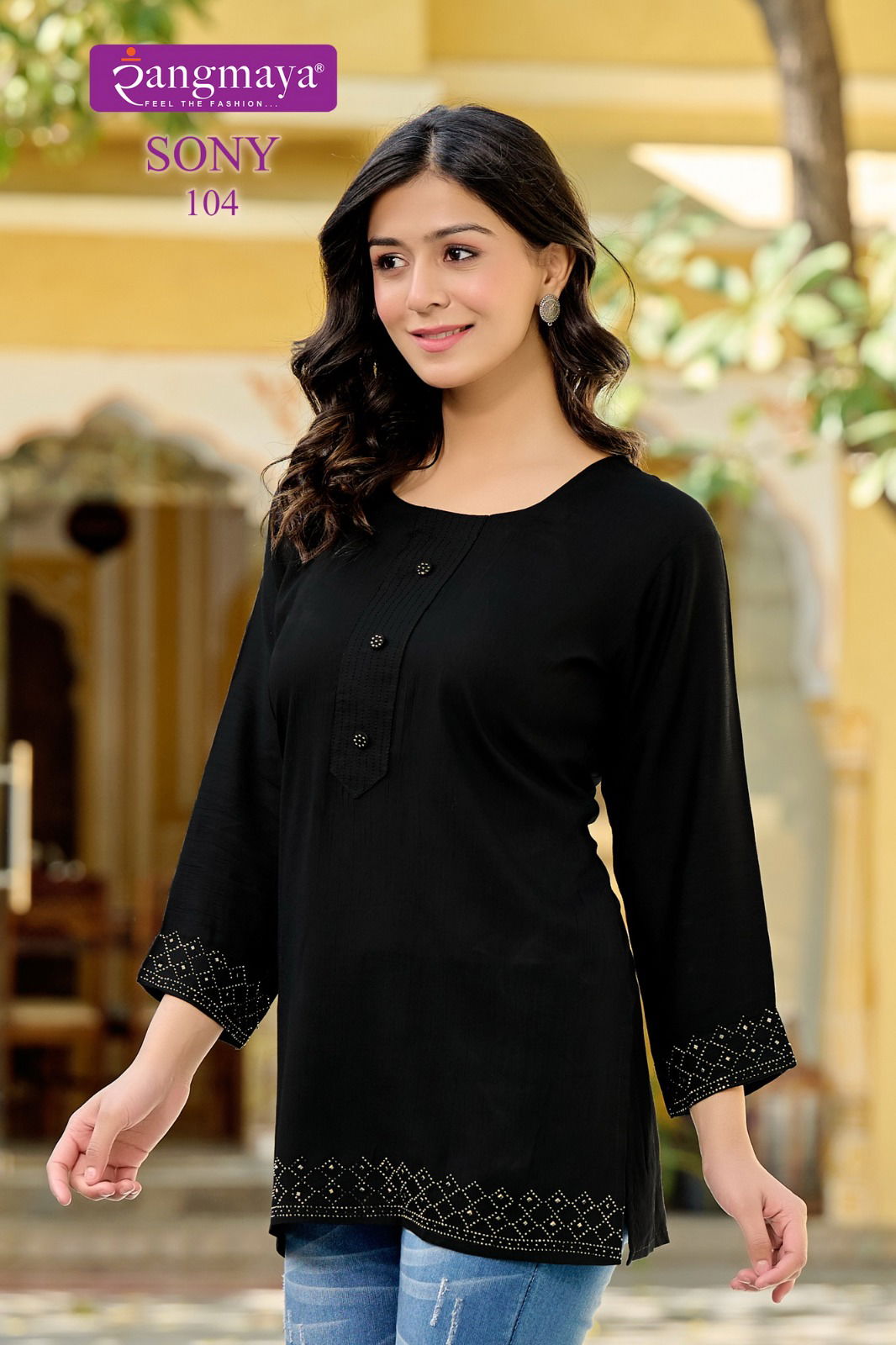 Sony By Rangmaya Vartican Tunic Ladies Top Wholesale Price In Surat