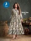 Madhu bala By Kaya Capsul Print With Foil Anarkali Gown Wholesale Market