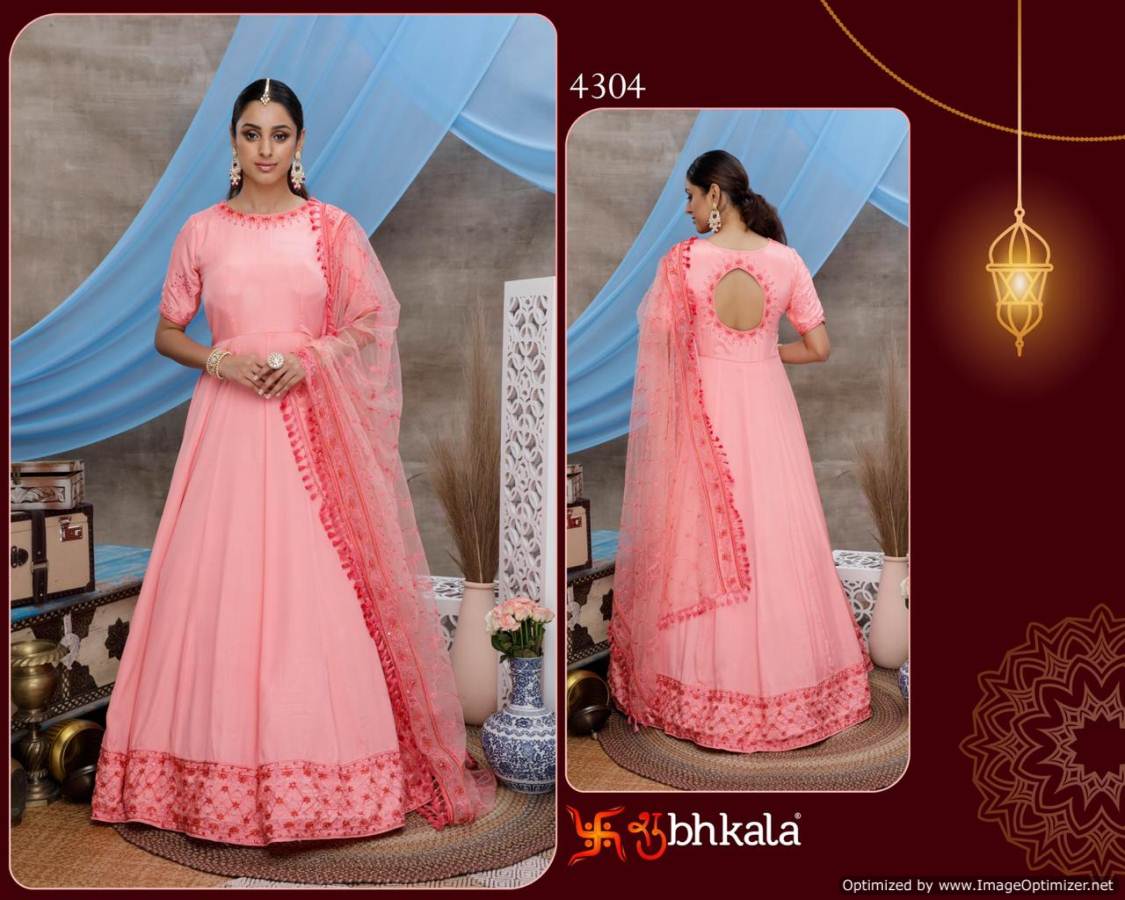 Subhkala Flory Vol 6 Latest Designer Festive Wear Embroidered Heavy Ladies Gown Collection (Single 1760/-)