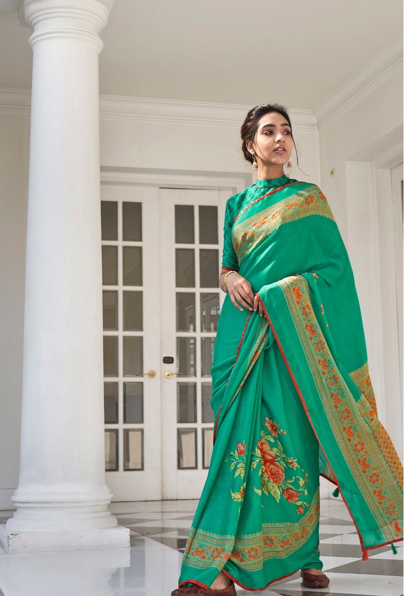 Shangrila Gehna Sober Designer Digital Print Georgette Saree Collections
