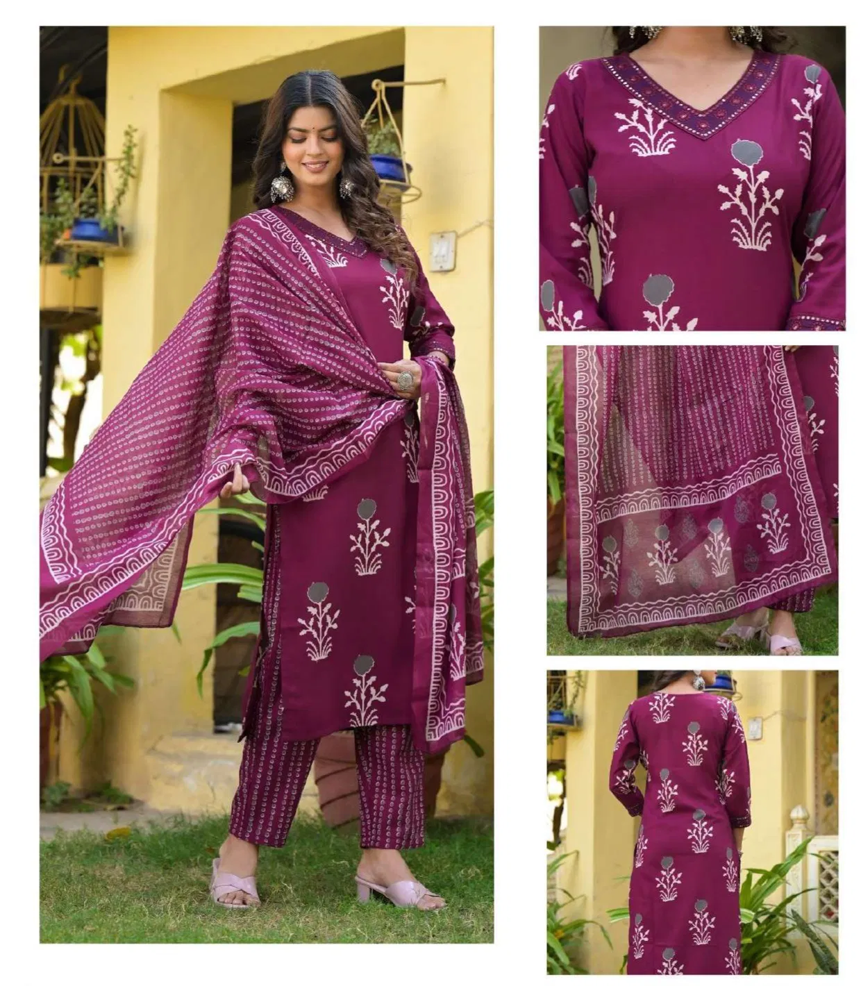 Av Daily Wear Straight Cut Kurti With Bottom Dupatta Suppliers In India