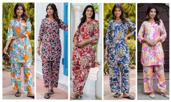 Vredevogel Co Ord Set 1 Rayon Printed Fancy Co Ords Sets Wholesale Online
