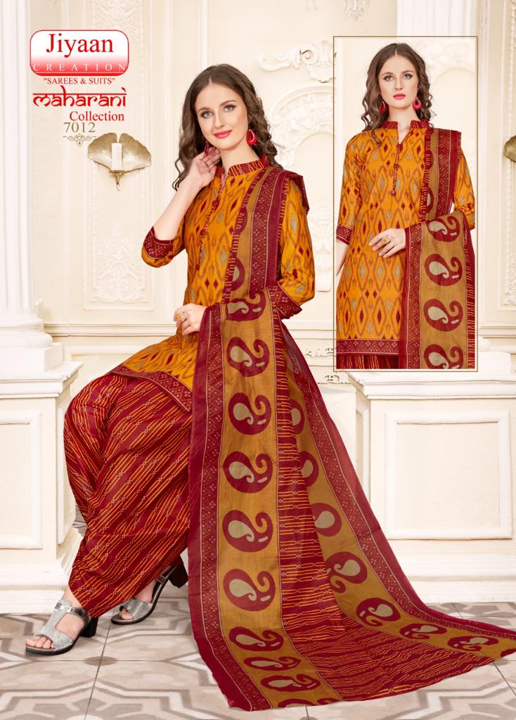 Jiyaan Maharani Collection 7 Regular Wear Cotton Printed Dress Material Collection
