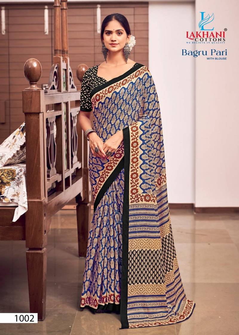 Bagru Pari Vol 1 By Lakhani Cotton Printed Fancy Saree Wholesale Online