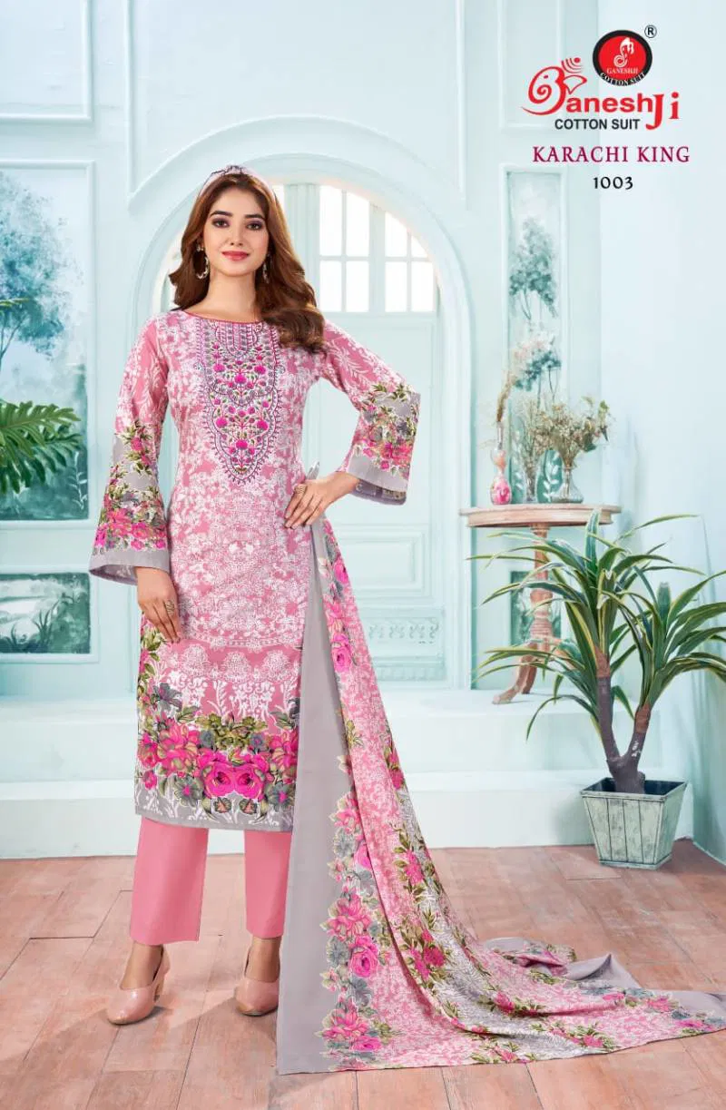 Karachi King Vol 01 By Ganeshji Cotton Printed Dress Material Whlesale Price In Surat