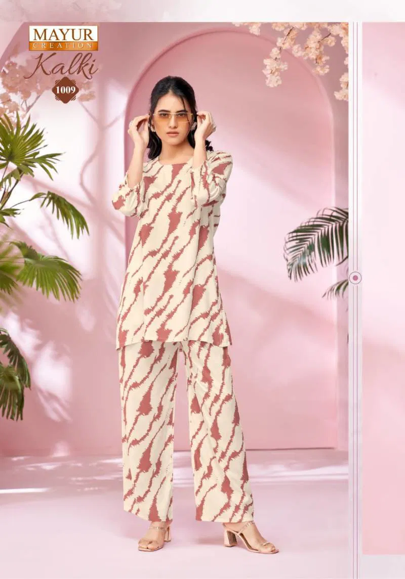 Kalki Vol 1 By Mayur Rayon Printed Co Ord Set Wholesalers In Delhi