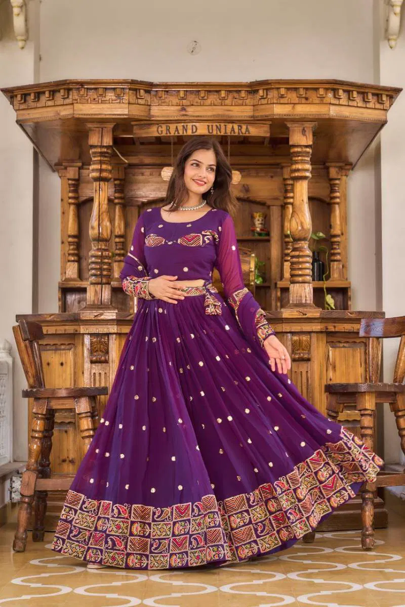 Sn 2296 97 Beautiful Faux Georgette Designer Lehenga Choli Wholesale Market In Surat