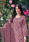 Classic Bin Saeed By Alok Suit Cambric Cotton Pakistani Printed Embroidery Dress Material Wholesale Online