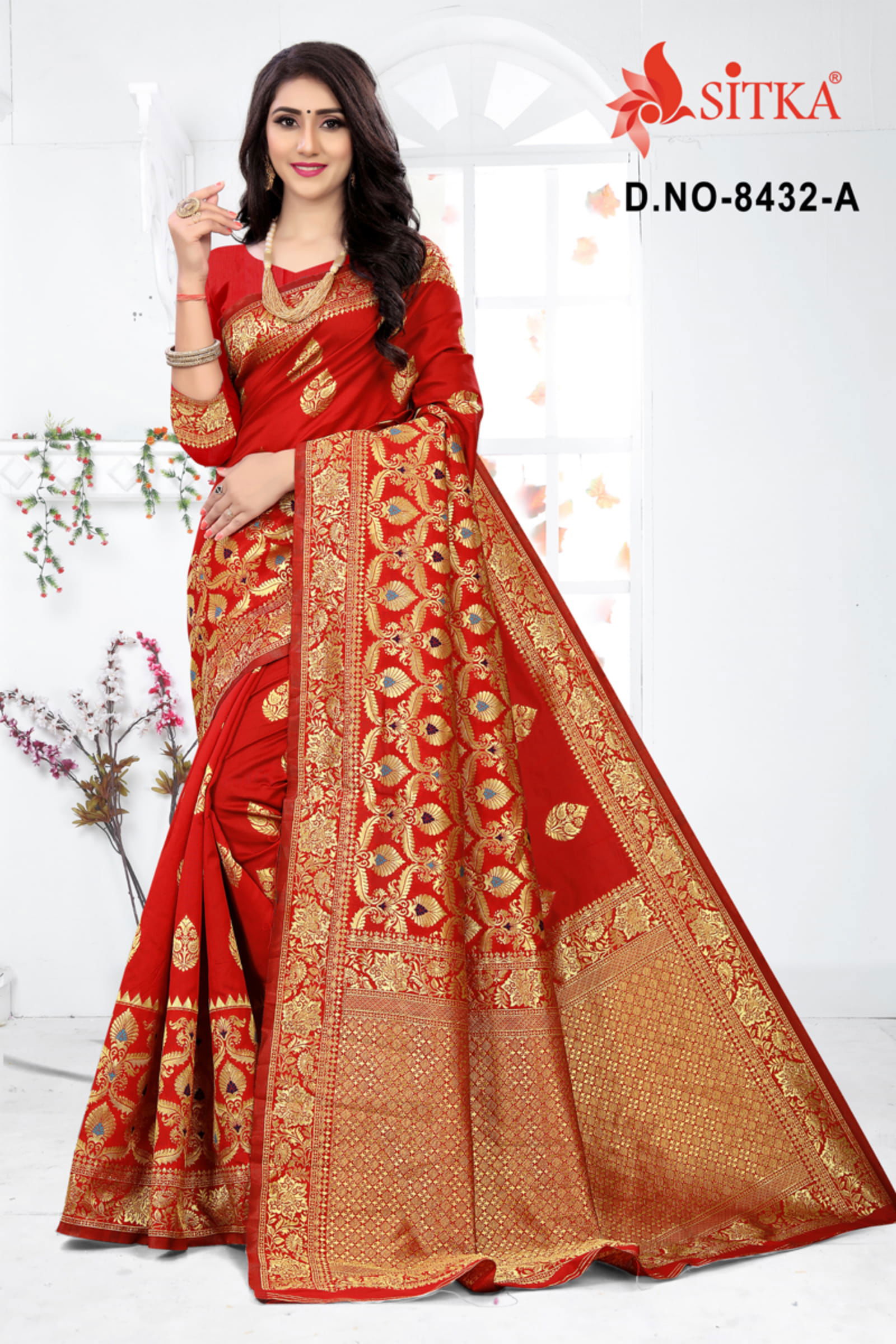 Sargam 8432 Exclusive Handloom Cotton Silk Party Wear Designer Saree Collection 
