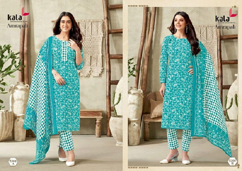  Amarpali By Kala Cotton Printed Kurti Bottom With Dupatta Catalog