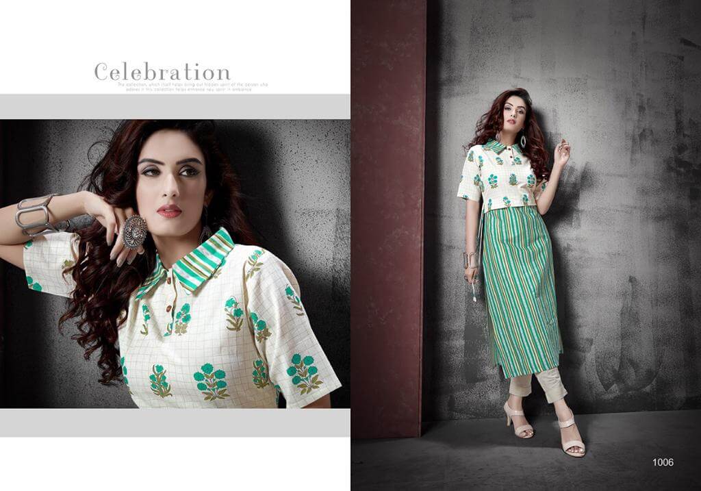 Vitamin Zoya Latest Fancy Party Wear  Handloom Cotton Printed Kurtis Collection
