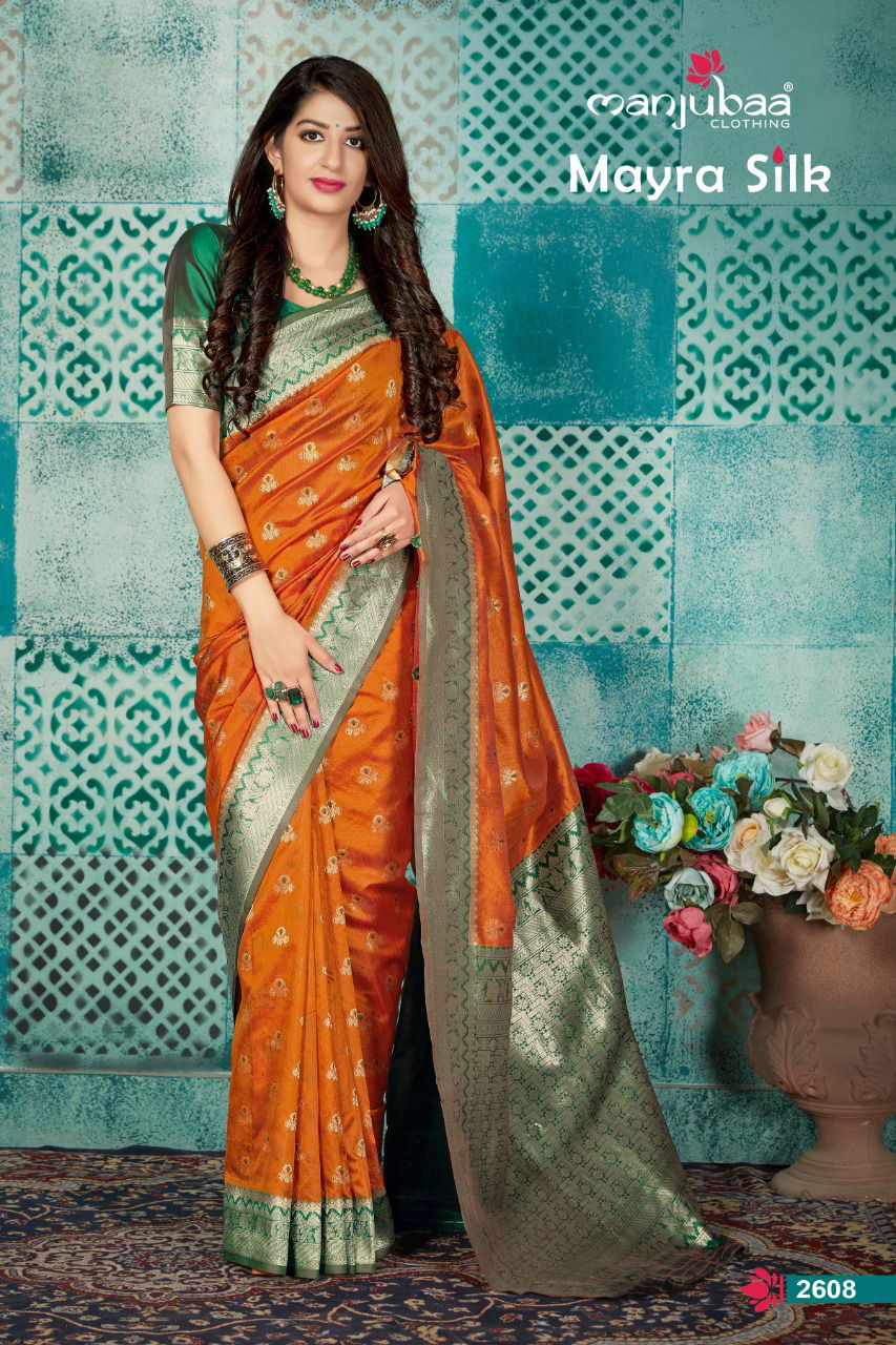 Manjuba Mayra Silk Latest Designer Printed Soft Silk Festive Wear Saree Collection 