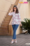 Baby Vol 2 By Tips Tops Fancy Embroidery Reyon Printed Western Ladies Top Surat Wholesale Market