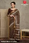 Apple Holland Silk 97 Silk Blend Printed Ladies Saree Wholesale Market In Surat
