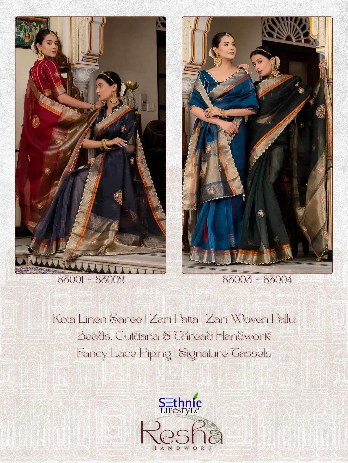 Resha By Sethnic Kota Linen Occasion Wear Saree Suppliers In India