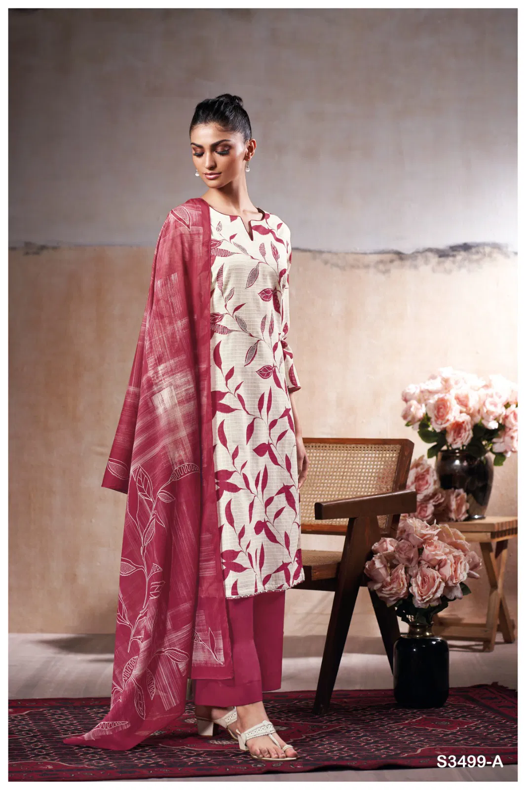 Nataly 3499 By Ganga Cotton Dobby Printed Salwar Suit Wholesale Market 