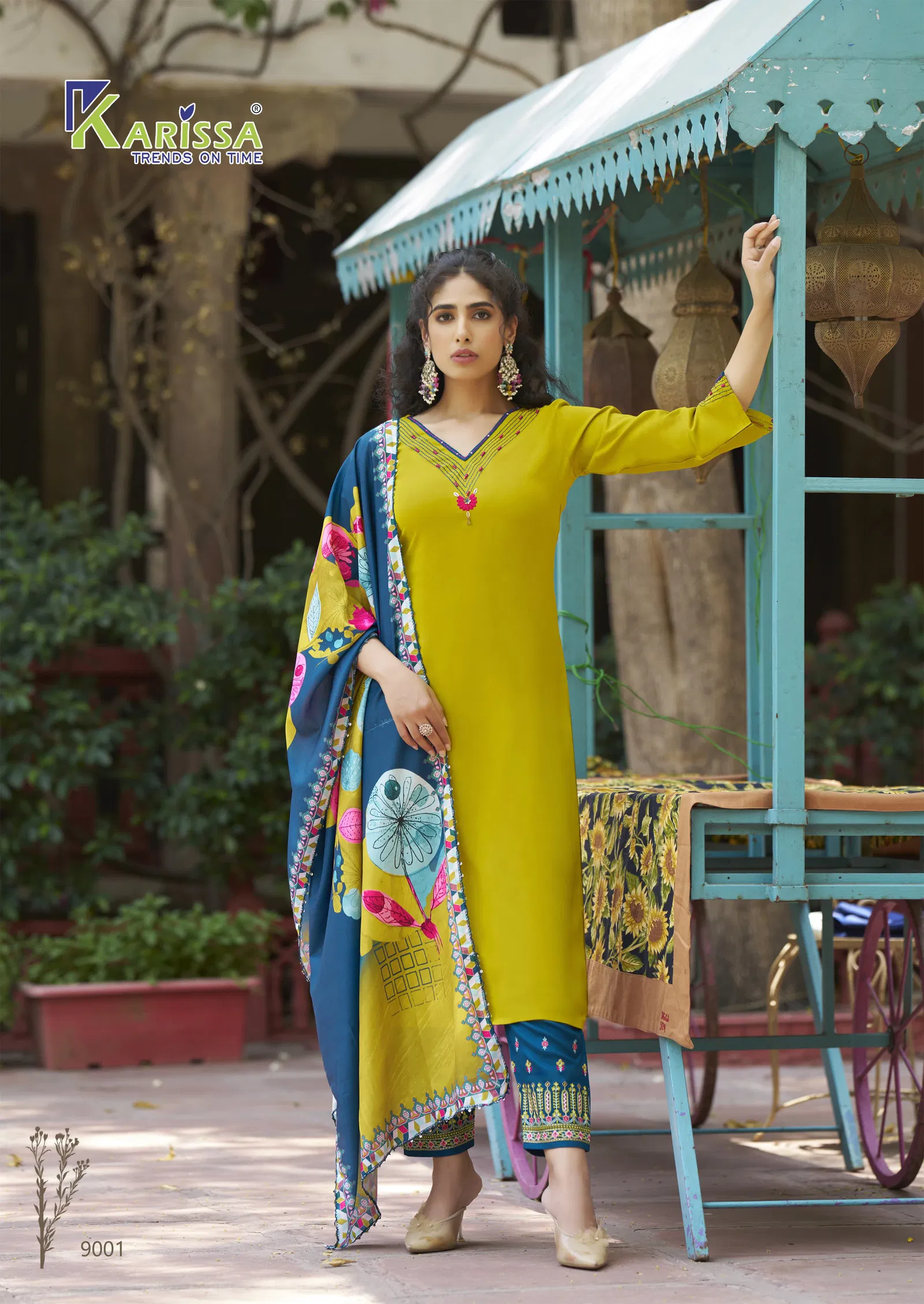 Vidisha Vol 9 By Karissa Rayon Designer Kurti With Bottom Dupatta Suppliers In India