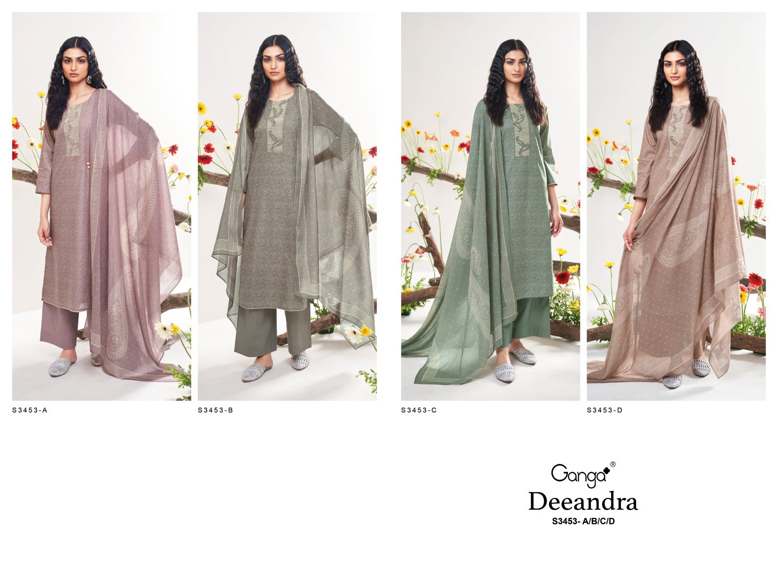 Deeandra 3453 By Ganga Cotton Printed Salwar Suit Surat Suppliers In India