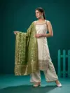 Naisha K 975 Self Jacquard Banarasi Bulk Kurti With Bottom woth Dupatta