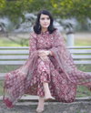 Dhruvi 313 Viscose Printed Anarkali Kurti With Bottom Dupatta Suppliers In India