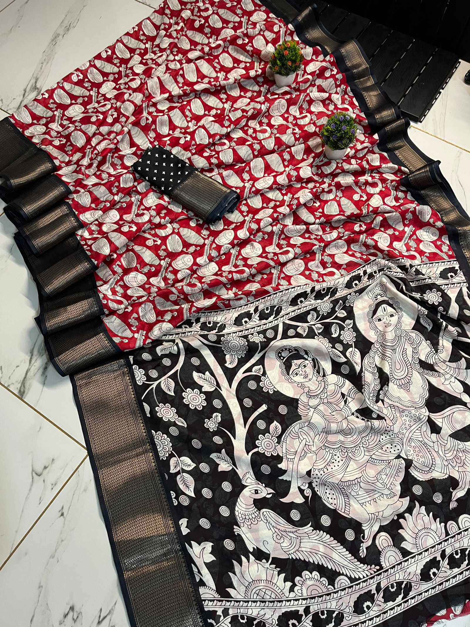 Wow Tabla And Dholak Printed Dola Silk Wholesale Saree In India