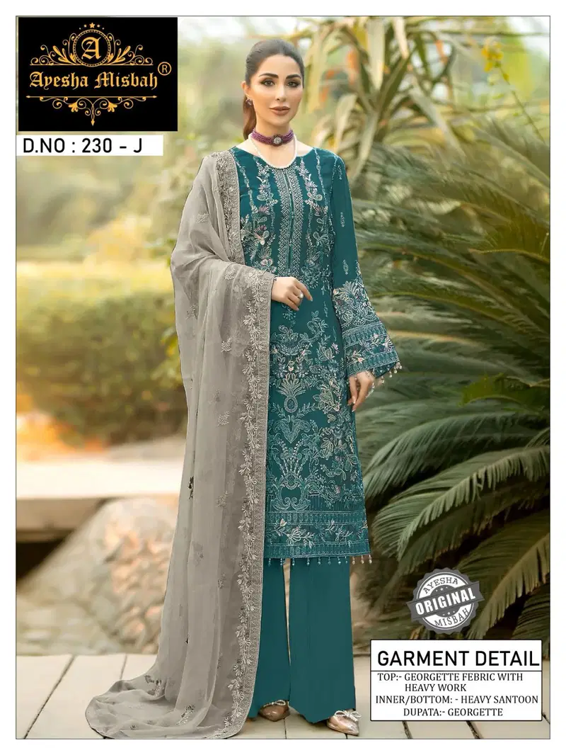 Ayesha Misbah 230 Georgette Pakistani Suits Catalog
