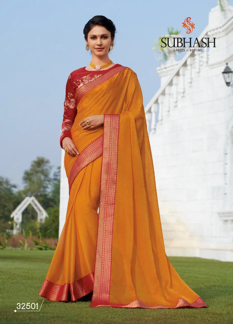 Subhash Sparsh -4 Latest Casual Wear Festive Wear Designer Chiffon Silk Saree Collection 