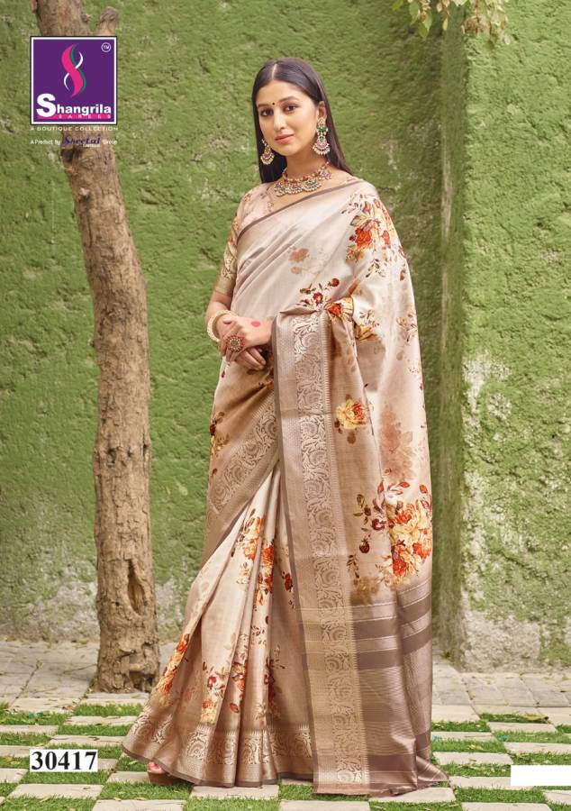 Shangrila Nitara Digital Latest Collection of Designer Printed Silk Saree 