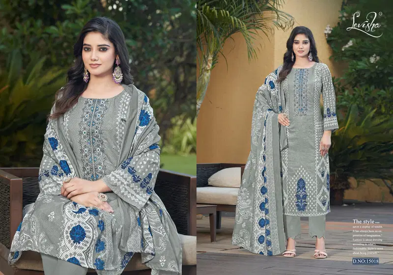 Naira Nx Vol 15 By Levisha Cambric Cotton Printed Dress Material Orders In India
