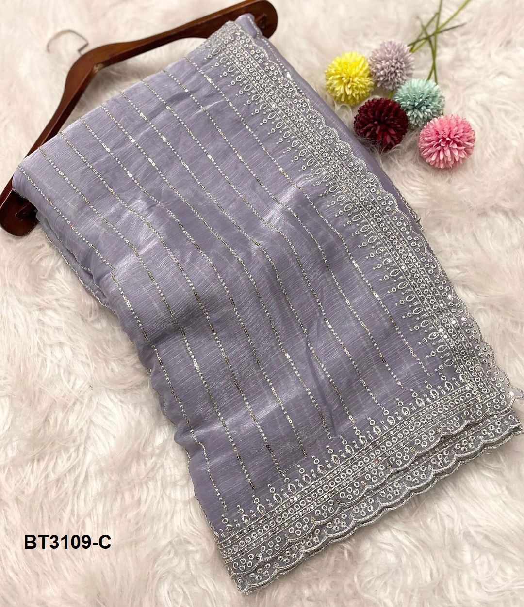BT 3109 Colours Pure Soft Zimmy Choo Silk Saree Exporters In India