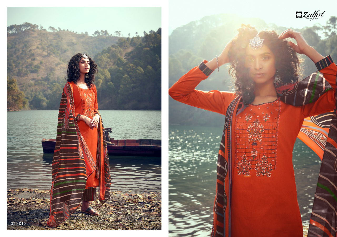 Zulfat Mohini 5 Latest fancy Festive Wear Heavy Embroidery Work Designer Dress Material Collection
