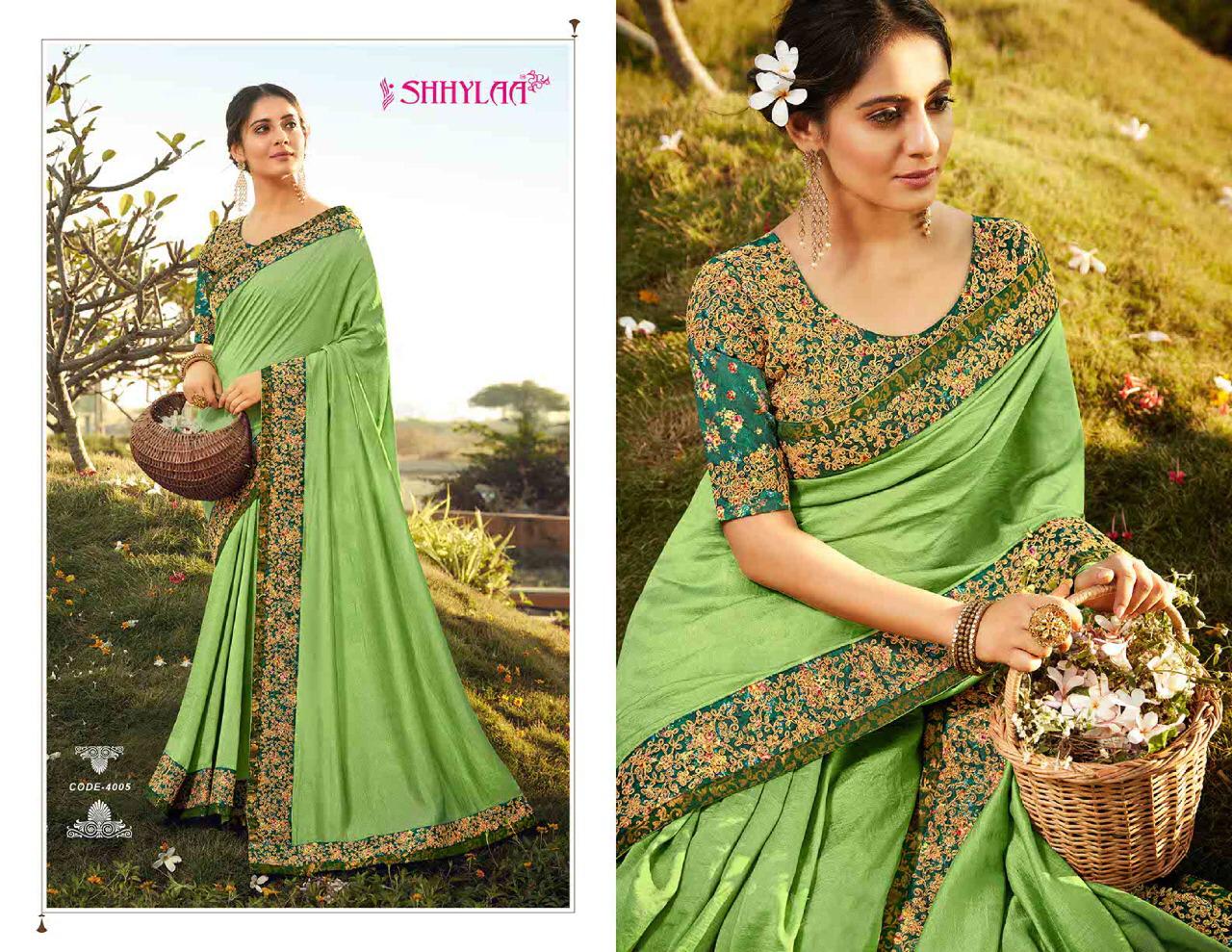 SHHYLAA CHARBAGH VOL-3 DIGITAL PRINTS AND EMBROIDERY WORK LATEST FANCY DESIGNER  SAREE COLLECTION