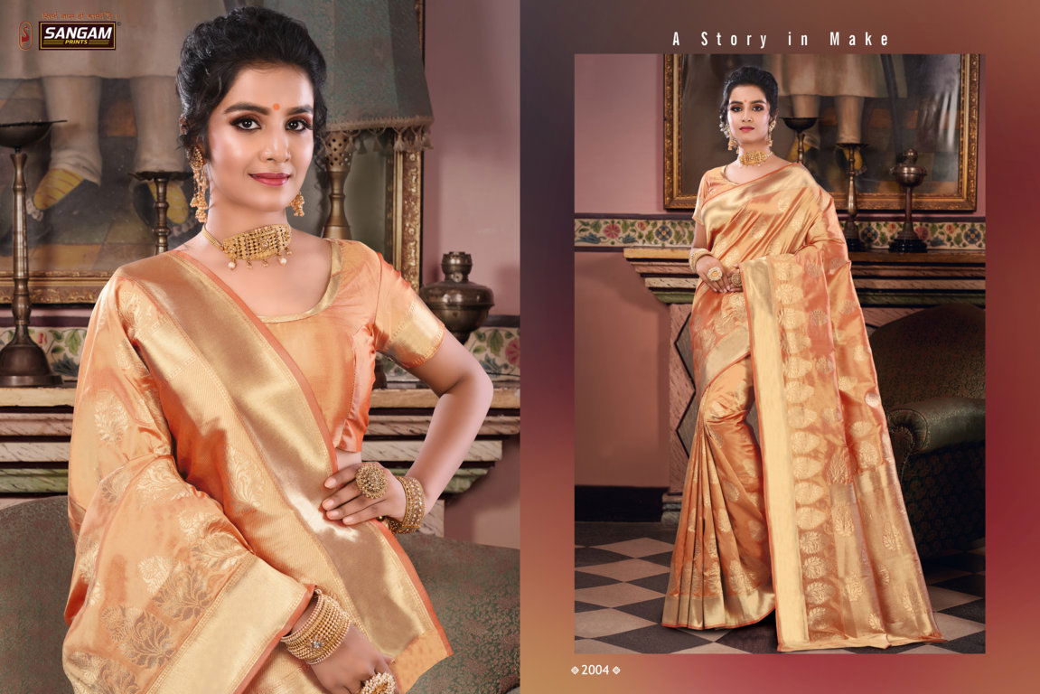 Sangam Padmakshi Latest Heavy fancy Festive Wear Banarsi Silk Sarees Collection