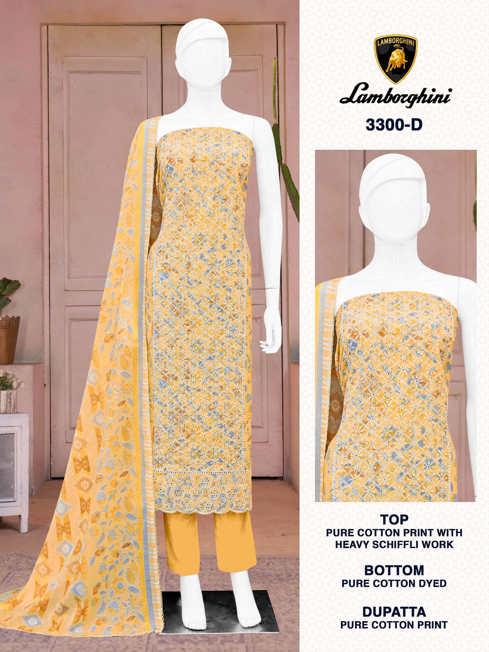 Lamborghini 3300 By Bipson Cotton Printed Dress Material Wholesalers In Delhi