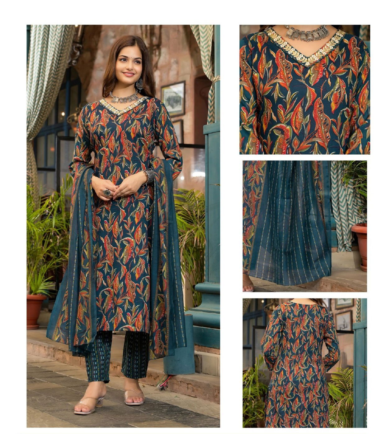 Av Embroidery Designer Viscose Online Kurti With Bottom Dupatta Wholesale