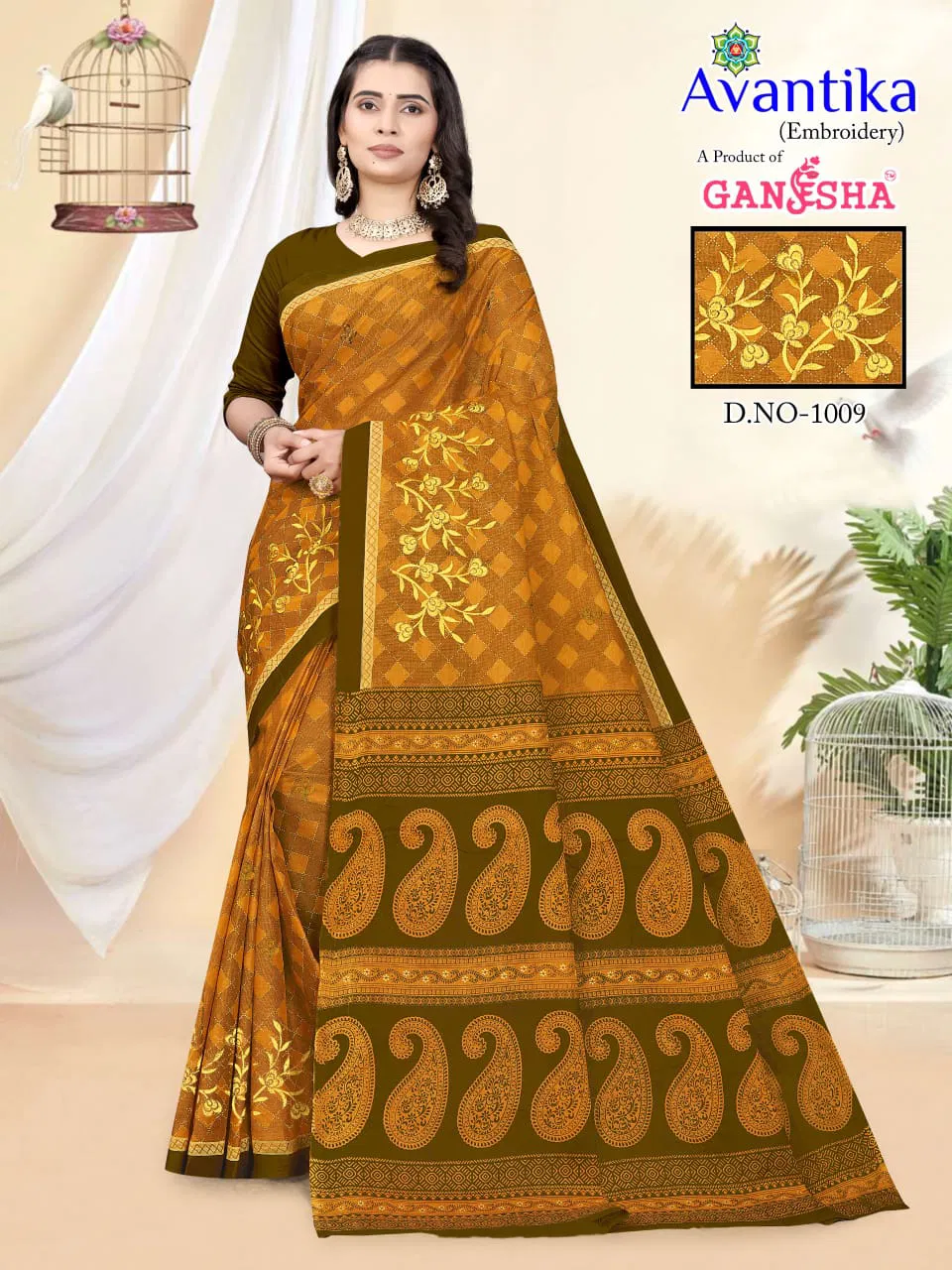 Avantika Vol 1 By Ganesha Cotton Printed Daily Wear Saree Orders In India