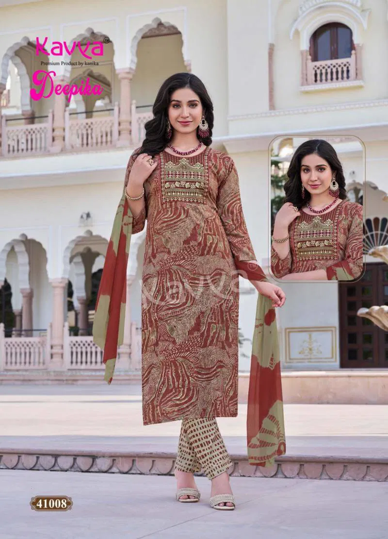 Deepika Vol 41 By Kavya Straight Kurti With Bottom Dupatta Suppliers In India