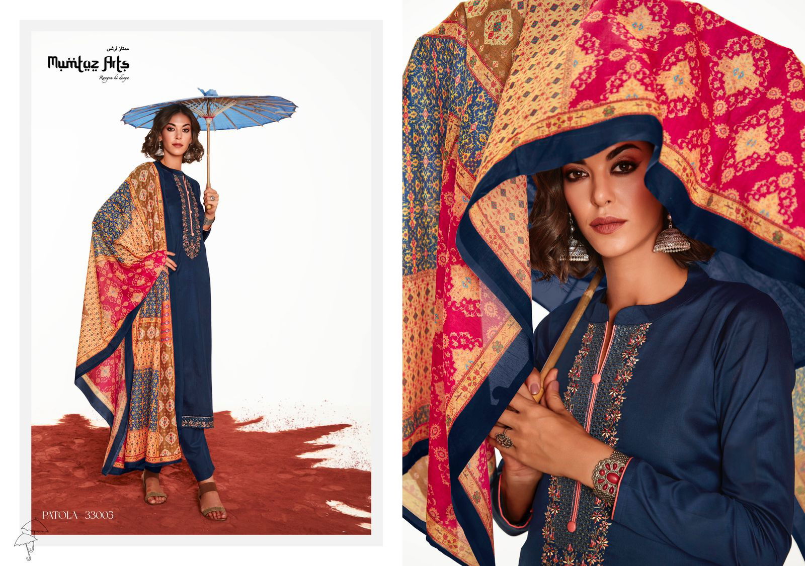 Mumtaz Art Patola Jam Satin Digital Print Gorgeous Look Salwar Kameez Catalog