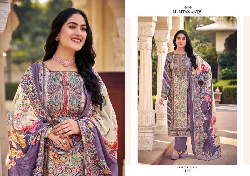 Moksha By Mumtaz Jam Satin Digital Printed Dress Material Wholesale Market In Surat
