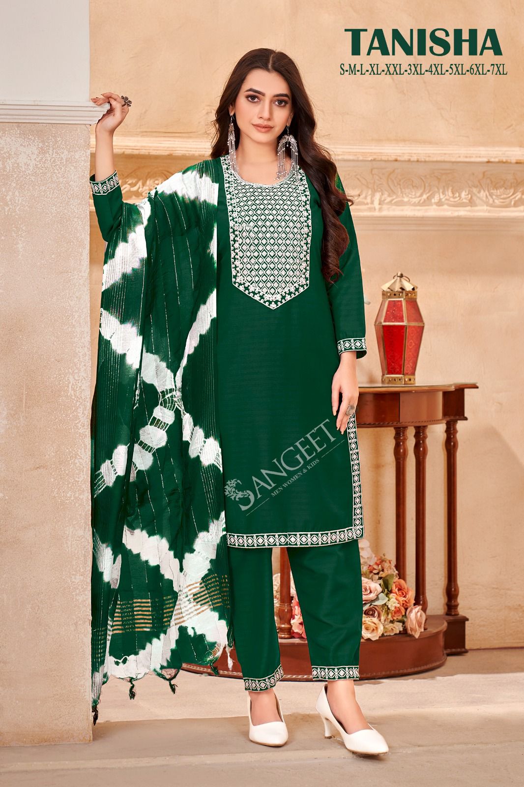 Tanisha By Sangeet Viscose Rayon Embroidery Kurti With Bottom Dupatta Wholesale Shop In Surat