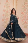 KA 1177 Charming Designer Faux Blooming Gown With Dupatta Wholesale Online