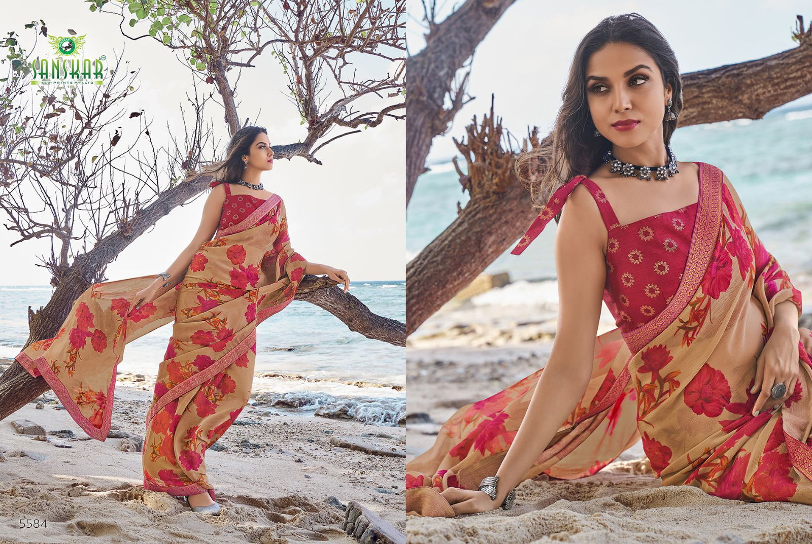 Sanskar Jharonka Latest Fancy Printed Daily Wear Saree Georgette Saree Collection 