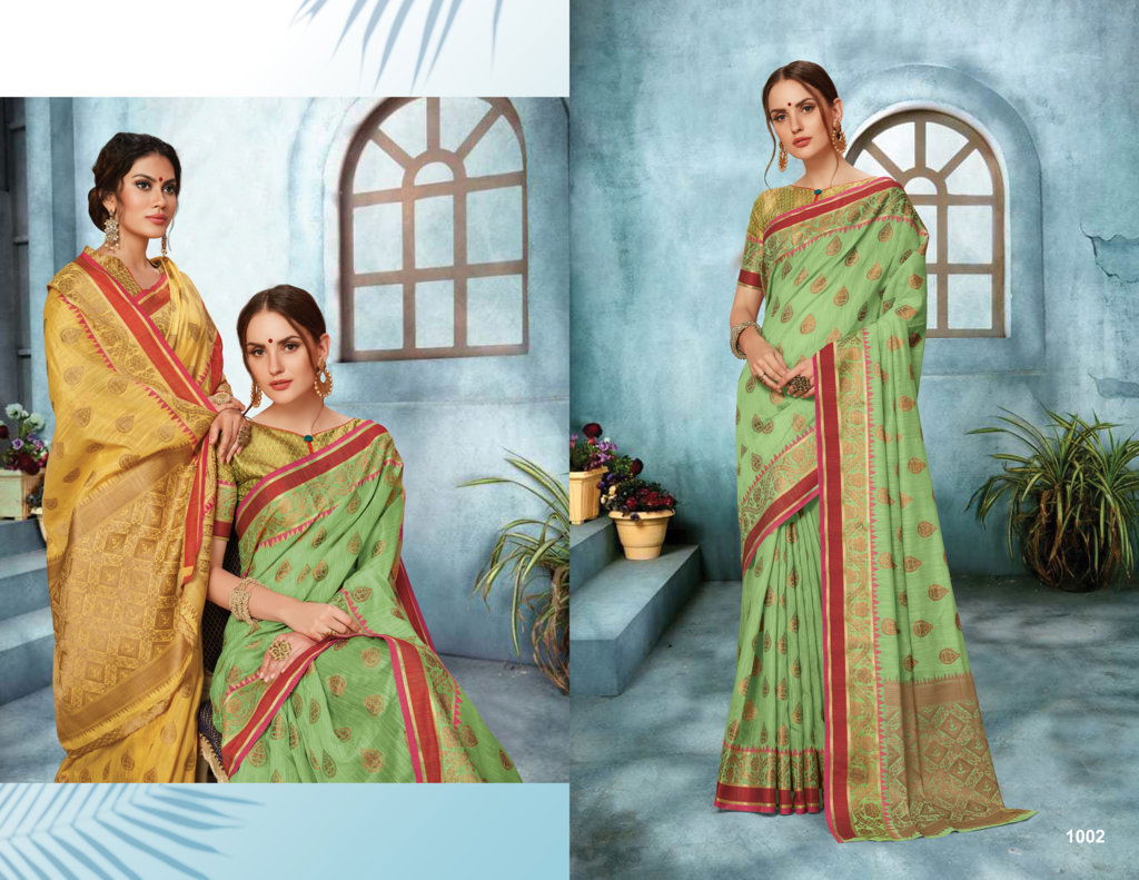 Sangam Shubhangi Latest Designer Collection Fancy Wedding Wear Heavy Linen silk Heavy Sarees
