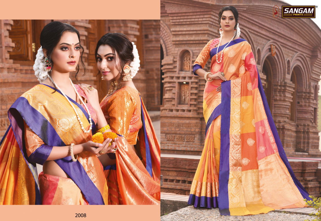 Sangam Kangana Latest Fancy Designer Silk Saree Festive Wear Saree Collection

